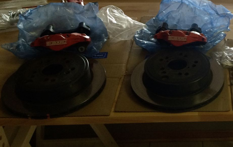 FHI 2 pot Caliper, vented and dual drilled rotors, and caliper mounting adapters